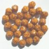30 10mm Ruffled Round Caramel with Speckles